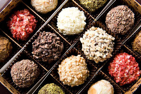 assortiment de 4 truffes